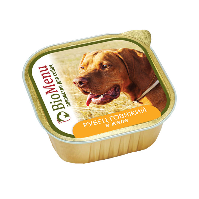 BioMenu Лакомство влажный корм для взрослых собак, рубец говяжий в желе, в ламистерах  - 300 г х 10 шт