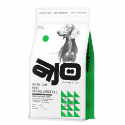 AJO Dog Mini Hypoallergenic сухой корм для взрослых собак миниатюрных и малых пород при аллергии и проблемах пищеварения, с индейкой и гречкой - 2 кг