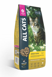 ALL CATS сухой корм для взрослых кошек с курицей - 2,4 кг