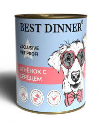 Best Dinner Exclusive Gastro Intestinal консервы для собак при проблемах пищеварения с ягненком и сердцем - 340 г