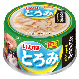 Inaba Toromi влажный корм для взрослых собак с куриным филе и сыром в бульоне, в консервах - 80 г х 24 шт