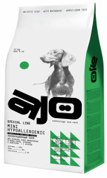 AJO Dog Mini Hypoallergenic сухой корм для взрослых собак миниатюрных и малых пород при аллергии и проблемах пищеварения, с индейкой и гречкой - 12 кг