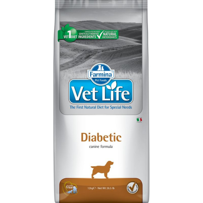 Farmina Vet Life Dog Diabetic сухой корм для взрослых собак с сахарным диабетом - 12 кг