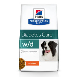 Сухой диетический корм для собак Hills Prescription Diet w/d Digestive при поддержании веса и сахарном диабете, с курицей -1,5 кг