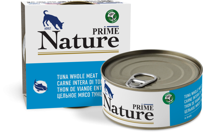PRIME Nature влажный корм для взрослых собак всех пород, тунец в бульоне, в консервах - 150 г х 24 шт