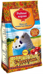 Родные Корма корм для волнистых попугаев с фруктами - 900 г