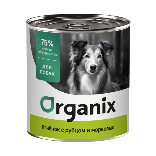 Organiх консервы для собак с ягненком и рубцом и морковью - 750 г х 6 шт