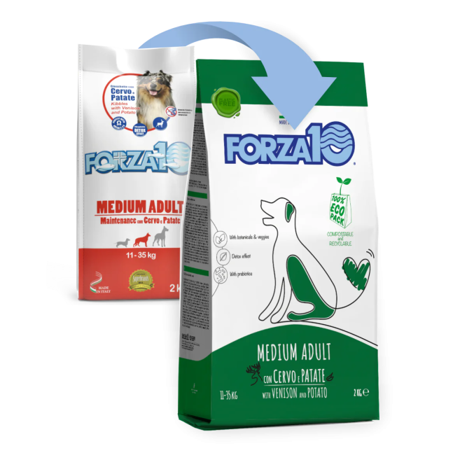Forza10 Maintenance Dog Adult Medium сухой корм для взрослых собак средних пород с олениной и картофелем - 2 кг
