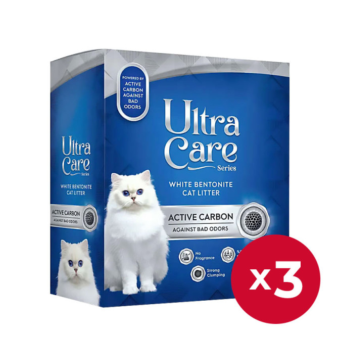 Ultra Care Active Carbon комкующийся наполнитель для кошачьего туалета с активированным углем