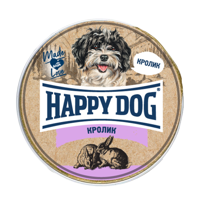 Happy Dog Natur Line паштет для взрослых собак с чувствительным пищеварением с кроликом - 125 гр х 10 шт