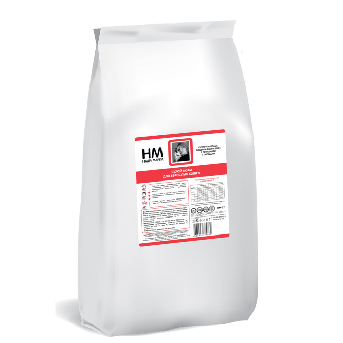 Наша Марка корм для кошек с говядиной и овощами - 15 кг