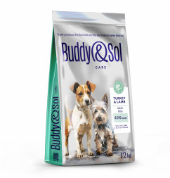 Buddy&amp;Sol Care Adult Mini сухой корм для взрослых собак мелких пород с индейкой и ягненком - 12 кг