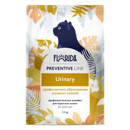 Florida Preventive Line Urinary сухой диетический корм для взрослых кошек при мочекаменной болезни - 1,5 кг
