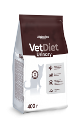 AlphaPet Vet Diet Urinary сухой диетический корм для взрослых кошек и котов при заболеваниях нижних отделов мочевыводящих путей - 400 г