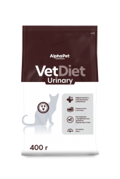 AlphaPet Vet Diet Urinary сухой диетический корм для взрослых кошек и котов при заболеваниях нижних отделов мочевыводящих путей - 400 г