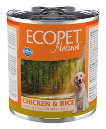 Farmina Ecopet Natural Chicken &amp; Rice влажный корм для взрослых собак всех пород с курицей и рисом - 300 г (6 шт в уп)