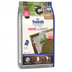 Сухой корм Bosch Mini Light для собак мелких пород, склонных к полноте, с мясом птицы и рисом - 1 кг