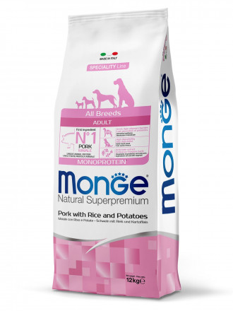 Monge Dog Speciality сухой корм для взрослых собак всех пород свинина с рисом и картофелем 12 кг