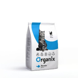 Organix сухой корм для кошек с чувствительным пищеварением с лососем - 1,5 кг