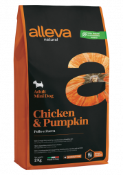 Alleva Natural Adult Chicken &amp; Pumpkin Mini сухой корм для взрослых собак мелких пород с курицей и тыквой - 2 кг