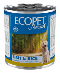 Farmina Ecopet Natural  Fish &amp; Rice влажный корм для взрослых собак всех пород с рыбой и рисом - 300 г (6 шт в уп)