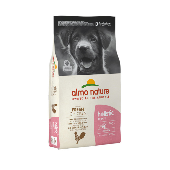Almo Nature Holistic Medium Puppy &amp; Chicken сухой корм класса холистик для щенков средних пород с курицей - 12 кг
