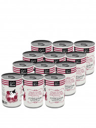 Cat`s Menu влажный корм для взрослых кошек для профилактики МКБ с говядиной кусочки в соусе в консервах - 340 г х 12 шт