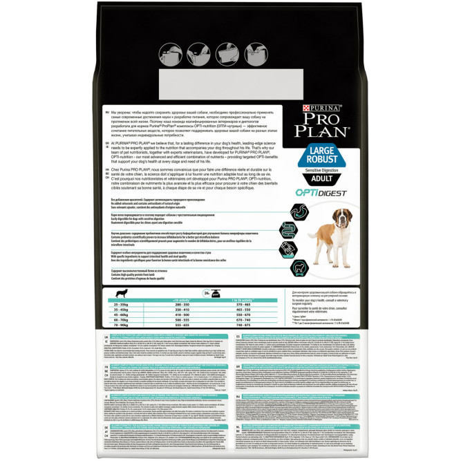 Pro Plan Adult Large Robust сухой корм для взрослых собак крупных пород с мощным телосложением с ягненком - 3 кг