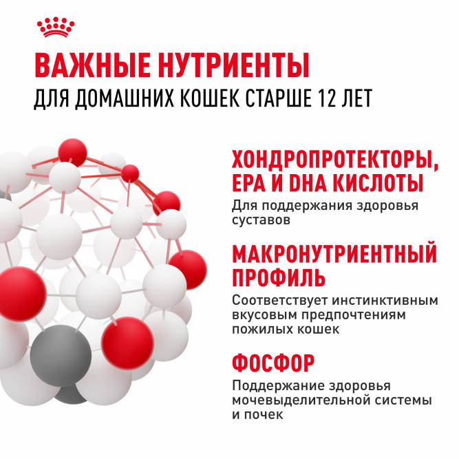Royal Canin Agening 12+ влажный корм для стареющих кошек старше 12 лет, мелкие кусочки в желе, в паучах - 85 г х 28 шт