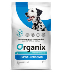 Organix Hypoallergenic сухой диетический корм для взрослых собак всех пород при аллергии, с индейкой - 0,8 кг