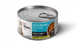 1st Choice Healthy Skin &amp; Coat влажный корм для взрослых кошек для кожи и шерсти, с лососем в масле тунца, в консервах - 85 г х 24 шт