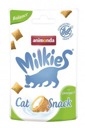 Animonda Milkies Balance хрустящие подушечки для взрослых кошек для поддержания активности - 30 г