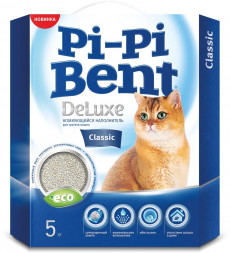 Pi-Pi Bent Deluxe Classic комкующийся наполнитель из бентонитовой глины для кошек - 5 кг