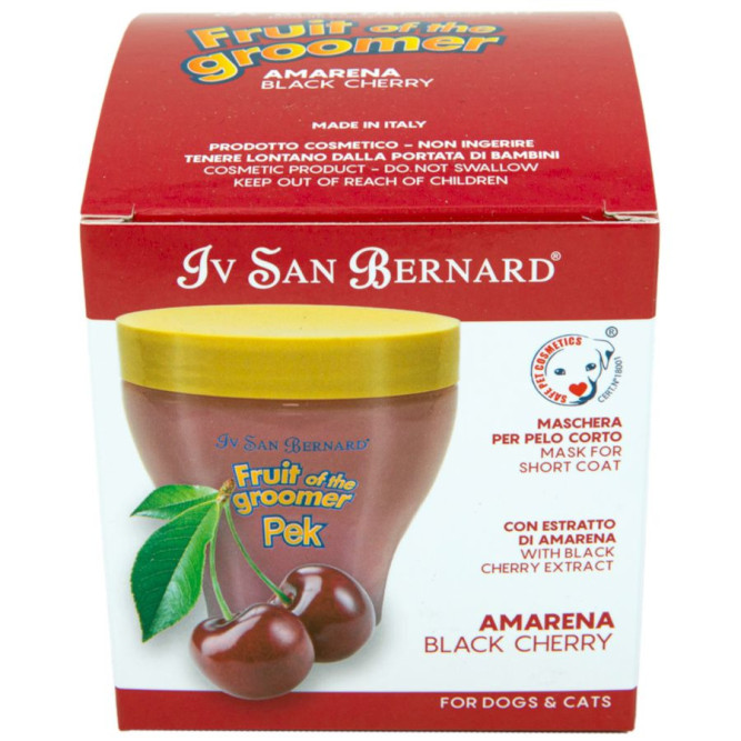 Iv San Bernard Fruit of the Grommer Black Cherry Восстанавливающая маска для короткой шерсти с протеинами шелка 250 мл