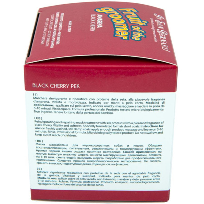 Iv San Bernard Fruit of the Grommer Black Cherry Восстанавливающая маска для короткой шерсти с протеинами шелка 250 мл