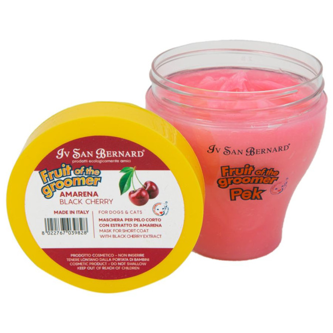 Iv San Bernard Fruit of the Grommer Black Cherry Восстанавливающая маска для короткой шерсти с протеинами шелка 250 мл