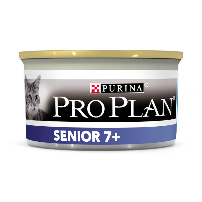 Purina Pro Plan Senior +7 консервы для пожилых кошек старше 7 лет с тунцом - 85 г х 24 шт