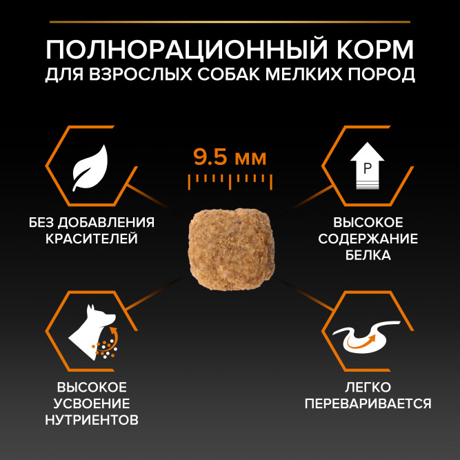 Purina Pro Plan Small &amp; Mini сухой корм для взрослых собак миниатюрных и мелких пород с курицей и рисом - 700 г