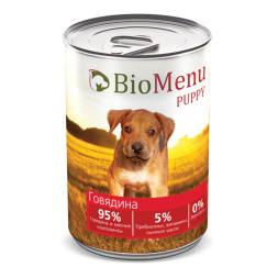 BioMenu Puppy влажный корм для щенков с говядиной, в консервах  - 410 г х 12 шт