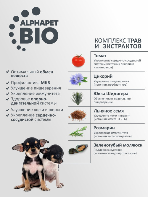 AlphaPet Superpremium полнорационный сухой корм для щенков, беременных и кормящих собак мелких пород с ягненком и индейкой - 7 кг