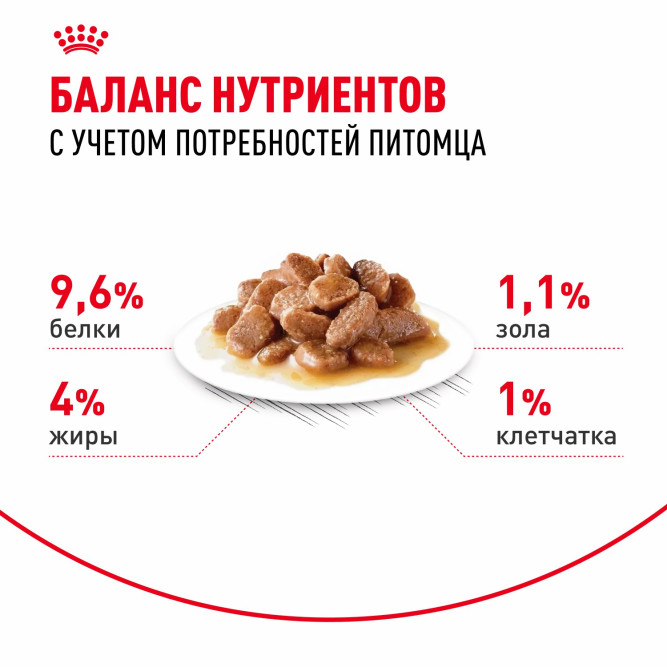 Royal Canin Agening 12+ влажный корм для стареющих кошек старше 12 лет, мелкие кусочки в соусе, в паучах - 85 г х 28 шт