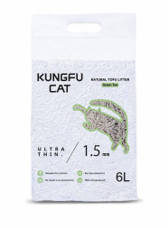 Kungfu Cat наполнитель комкующийся соевый с ароматом зеленого чая - 2,6 кг (6 л)