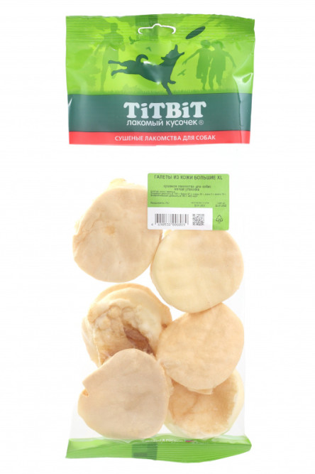 TiTBiT лакомство для собак галеты из кожи большие XL - 70 г