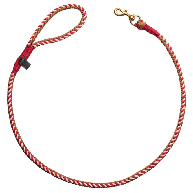 Hunter Tinnum 14 поводок для собак 140 см, красный с бежевым