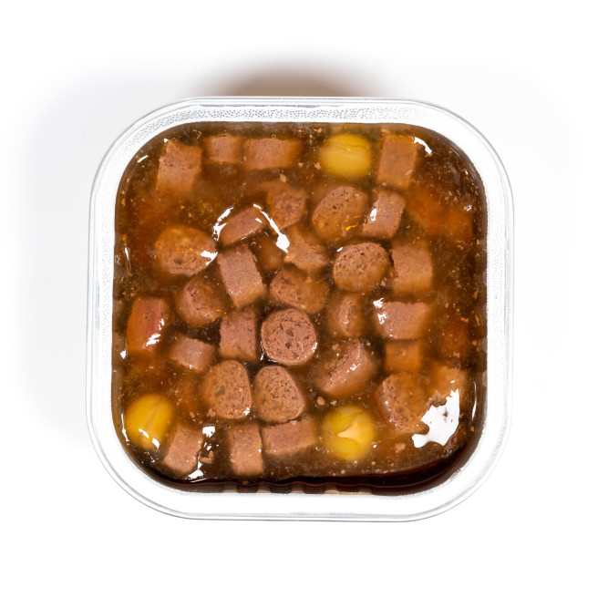 Eravida влажный корм для взрослых кошек кусочки в желе с говядиной и овощами, в ламистерах - 100 г х 16 шт