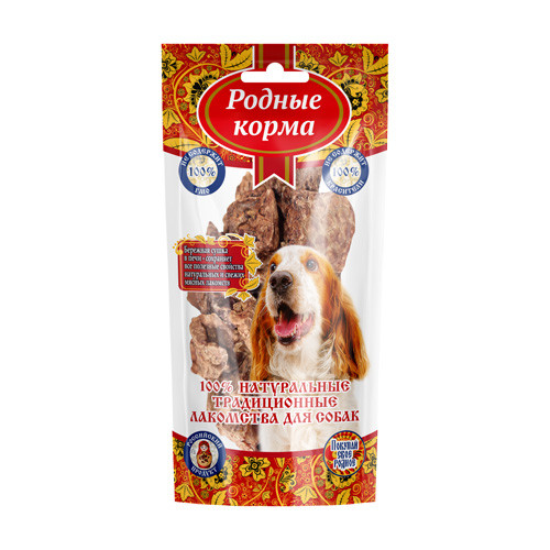 Родные Корма "Традиционные" лакомство для собак лёгкое говяжье - 30 г