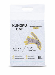 Kungfu Cat Original наполнитель комкующийся соевый без запаха - 2,6 кг (6 л)