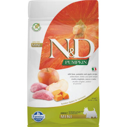 Farmina N&amp;D Pumpkin Dog Grain Free Boar &amp; Apple Adult Mini сухой беззерновой корм для взрослых собак мелких пород с мясом кабана, яблоками и тыквой - 800 г