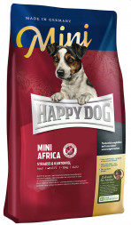 Happy Dog Supreme Mini Africa сухой корм для взрослых собак мелких пород с чувствительным пищеварением - 1 кг