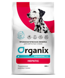 Organix Hepatic сухой диетический корм для взрослых собак всех пород при заболеваниях печени, с курицей - 0,8 кг